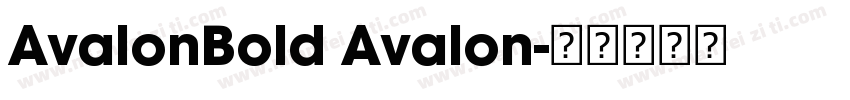 AvalonBold Avalon字体转换